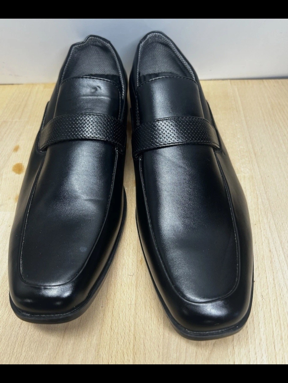 Perry Ellis Men's Black Slip-On Dress Loafers